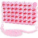 Pink Hearts Beaded Crossbody Bag
