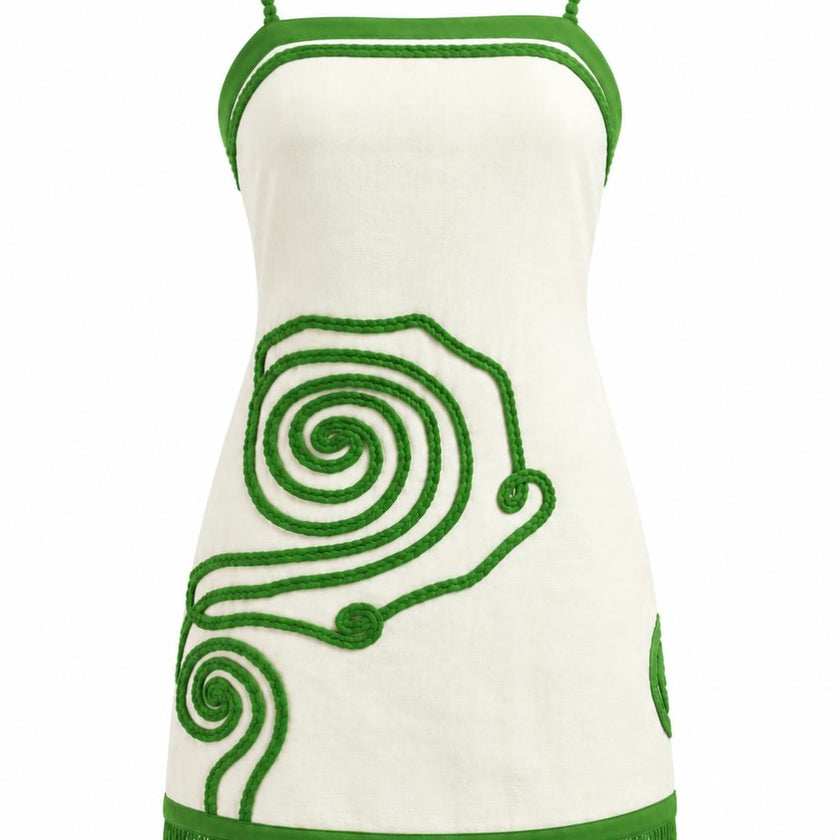 Halley Emerald Vine Mini Dress
