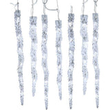 UL 60-Light Dual Color Pure White/Warm White LED 12-Piece Icicle String Light Set