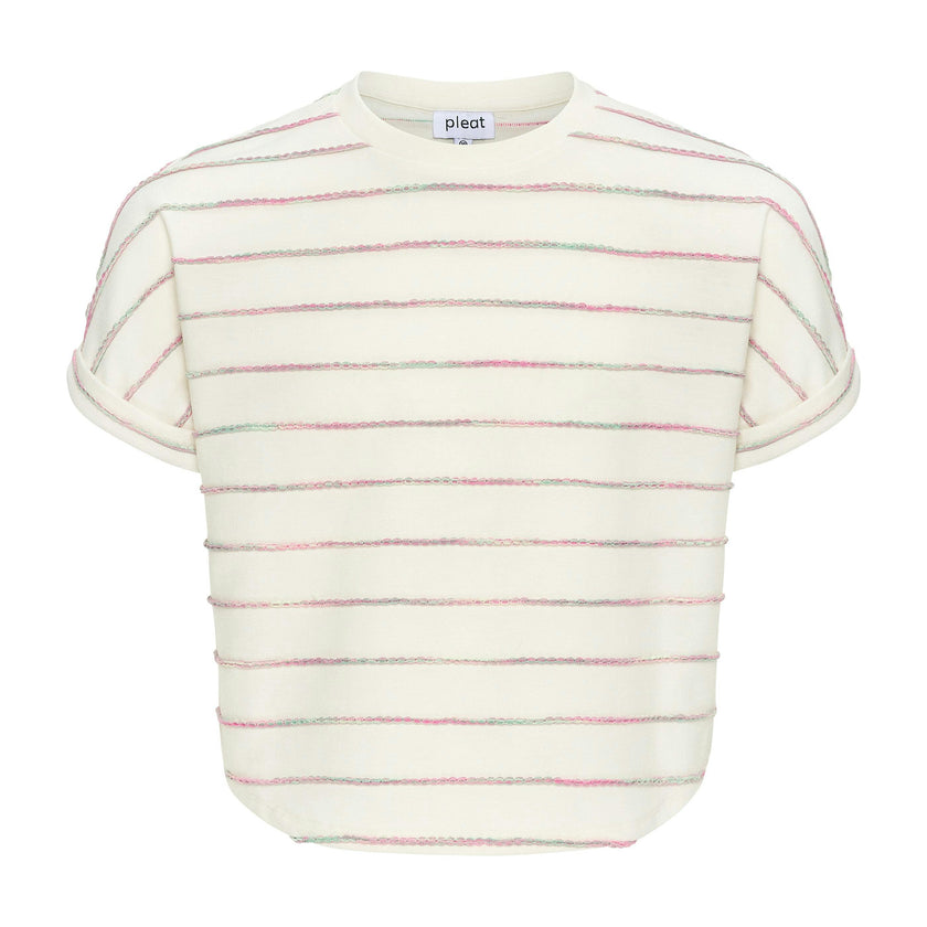 Fran Top Green/Pink Stripe