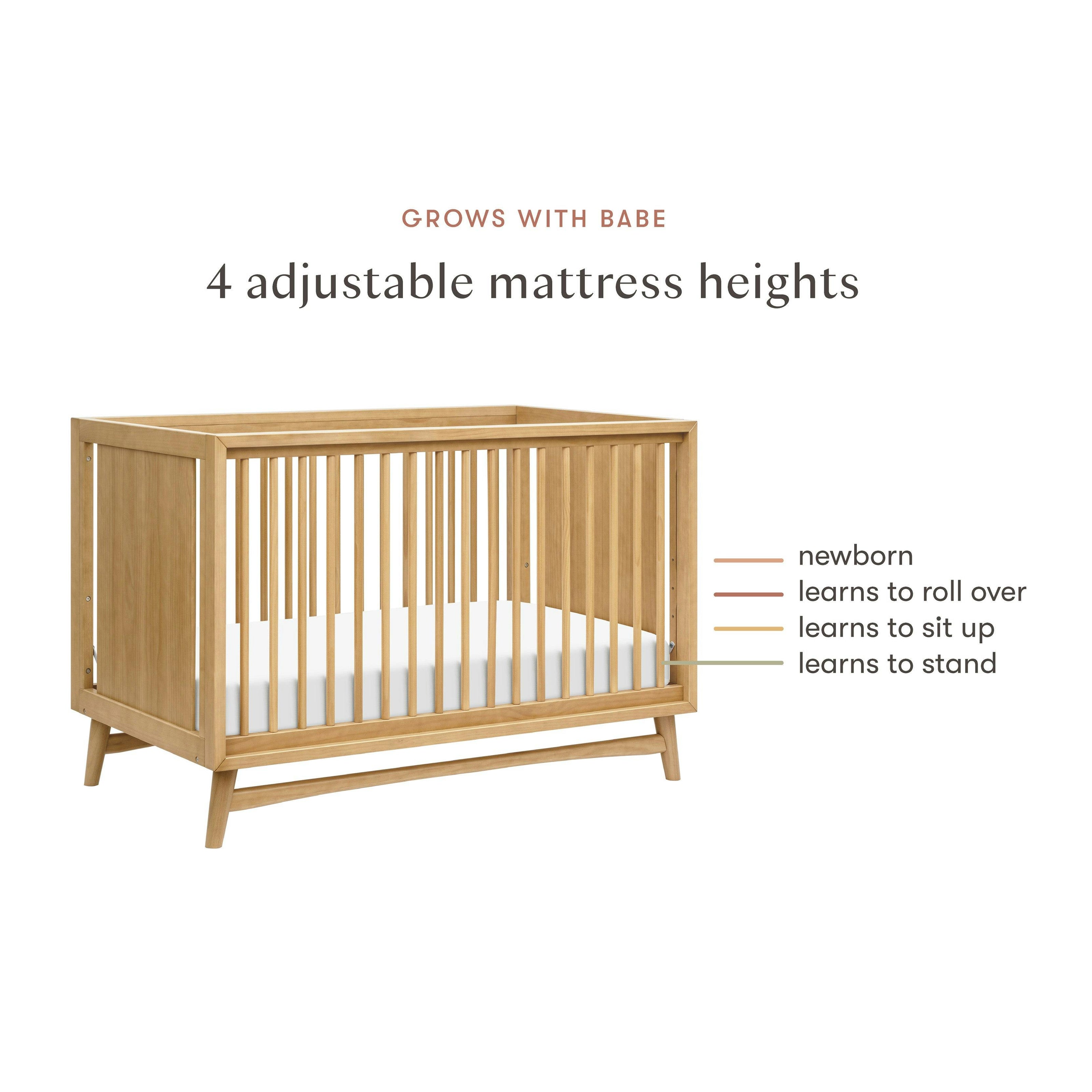 Babyletto Peggy 3-in-1 Convertible Crib with Toddler Bed Conversion Kit