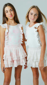 Saline skirt in white