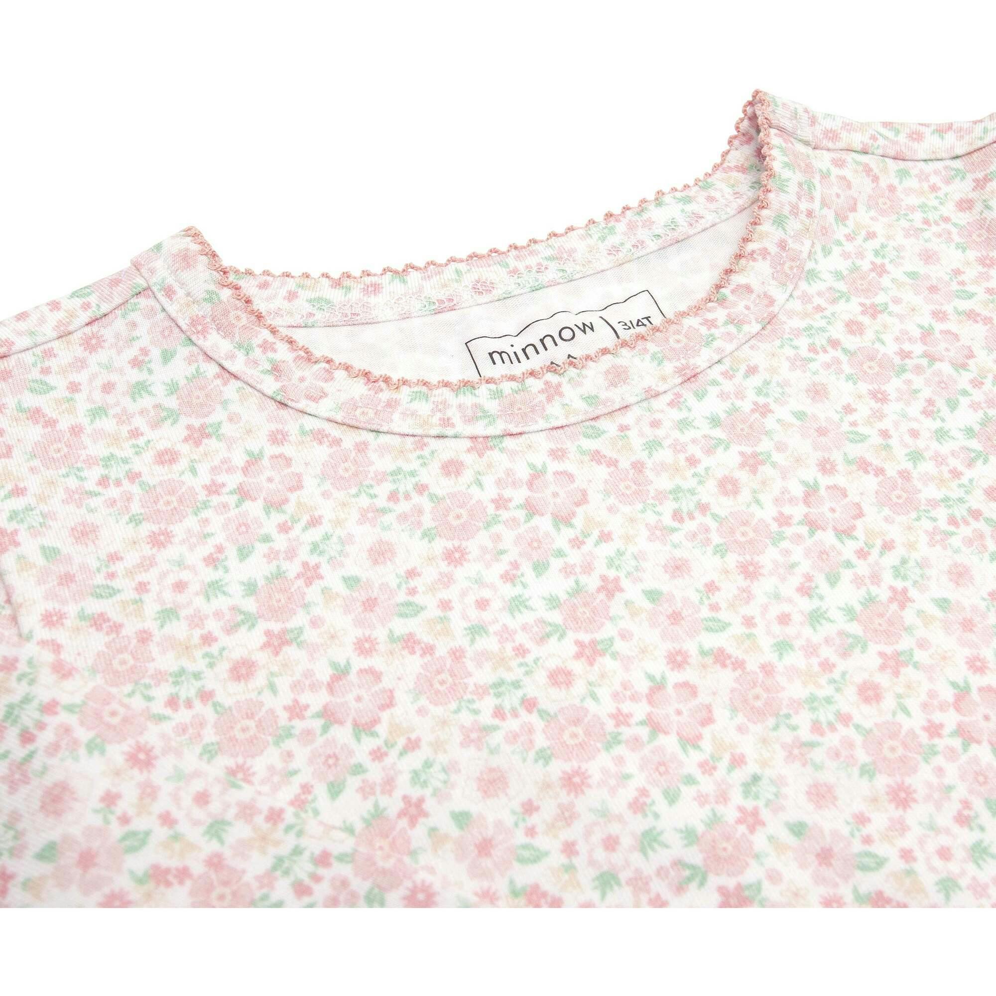 Girls Antique Floral Pima Pajama Set