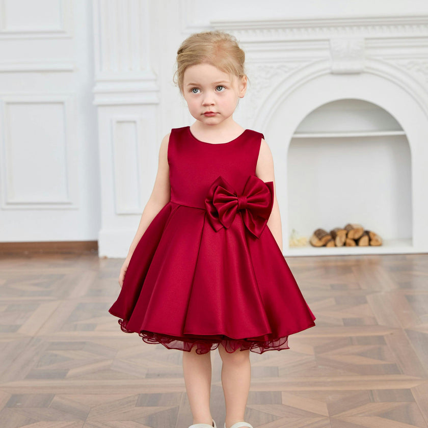 Burgundy Canyonelle Bow Waist Dress