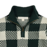 Organic Half Zip Intarsia Sweater