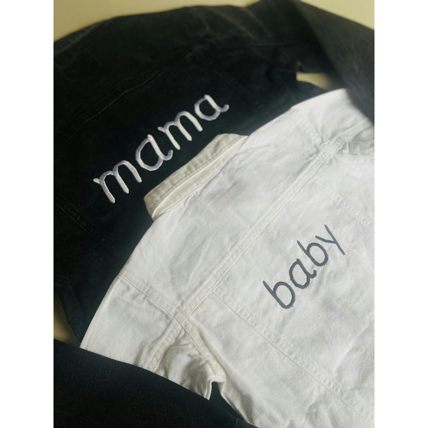 "baby" White Denim Jacket