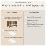 Babyletto Palma 8-in-1 Convertible All-Stages® Crib with Bassinet & Toddler Bed Kits