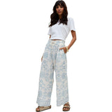Cherice Wide leg All Over Embroidered Trouser