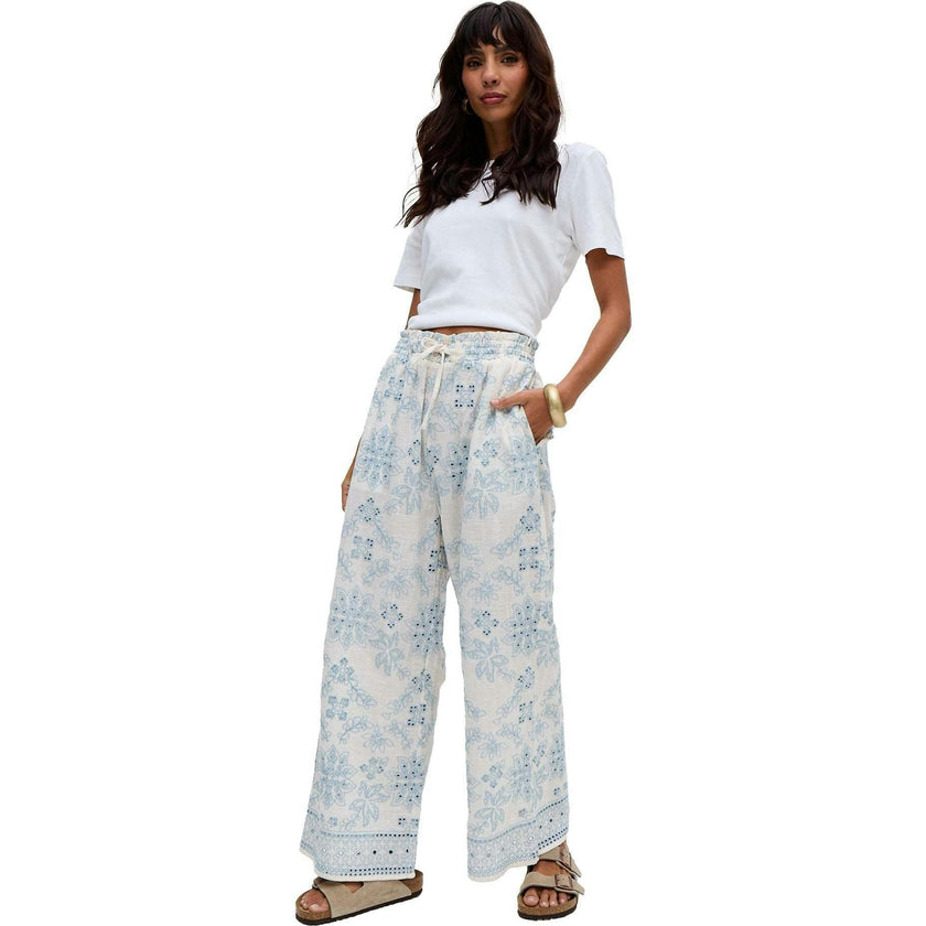 Cherice Wide leg All Over Embroidered Trouser