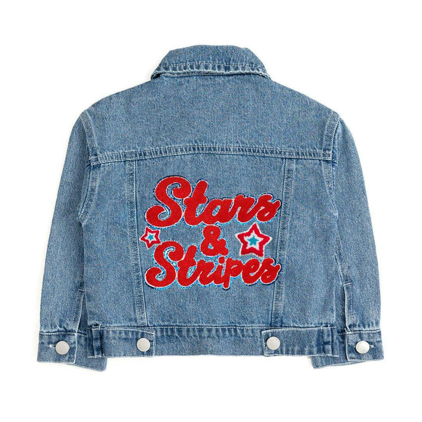 Stars and Stripes Patch Denim Jacket