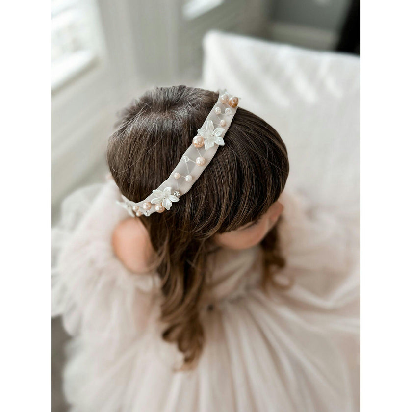 Jackie Peach Hair Sash