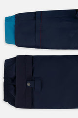 Two Piece Play Snowsuit Light And Dark Blue With Navy Pants