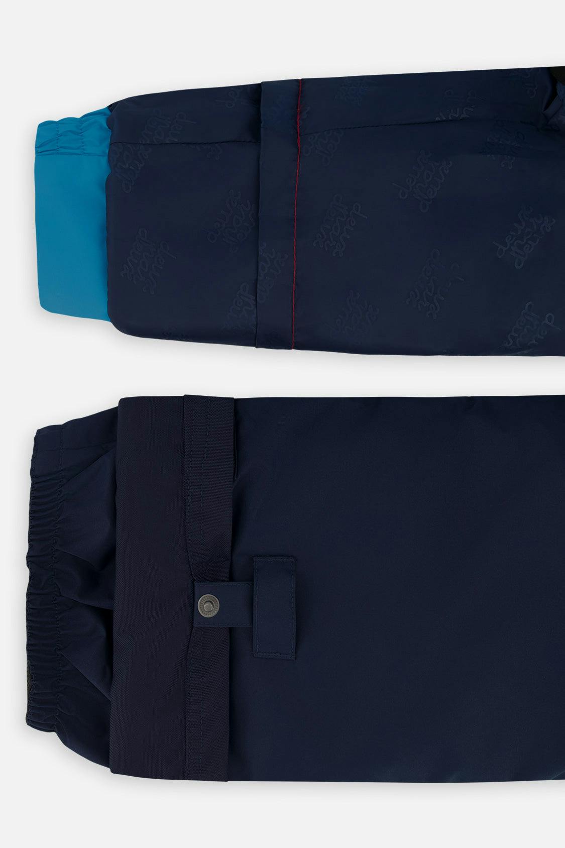 Two Piece Play Snowsuit Light And Dark Blue With Navy Pants