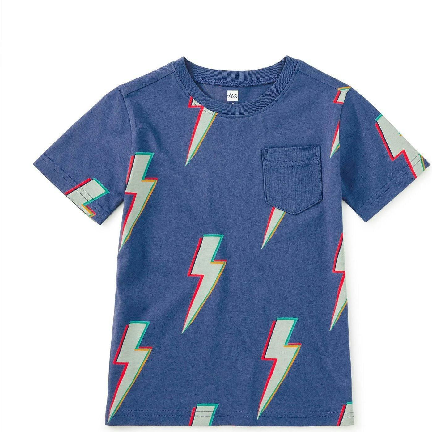 Printed Pocket Tee, Blue