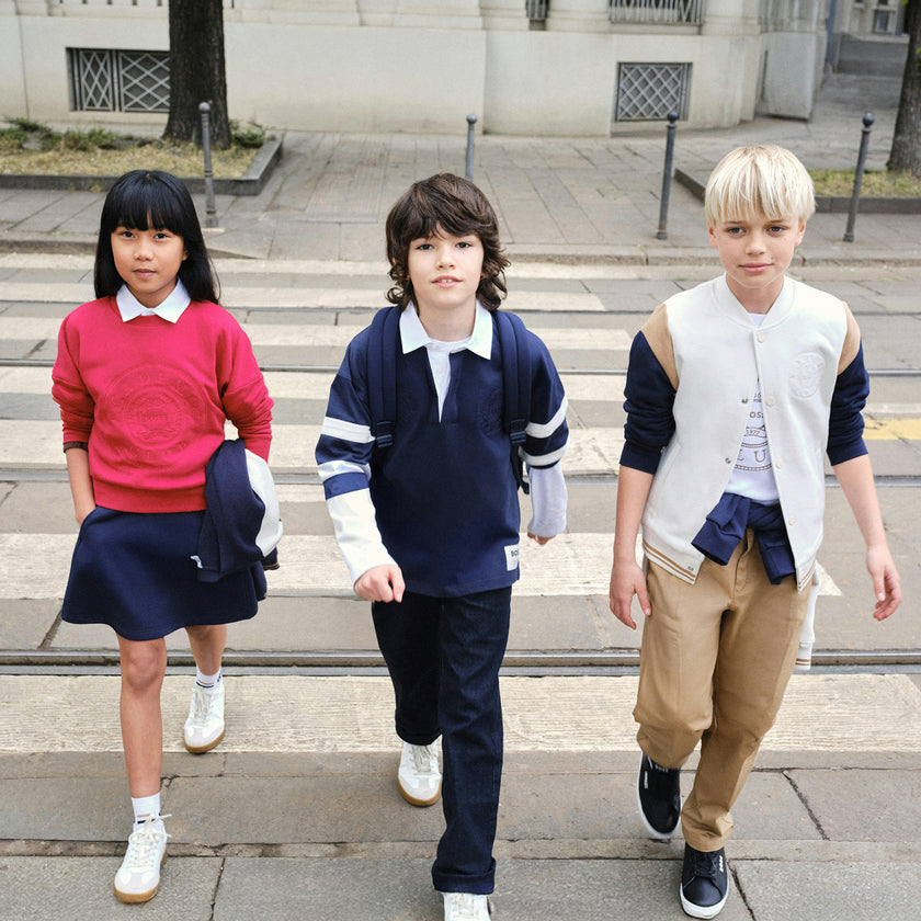 Ivory Varsity-Style Cardigan Jacket