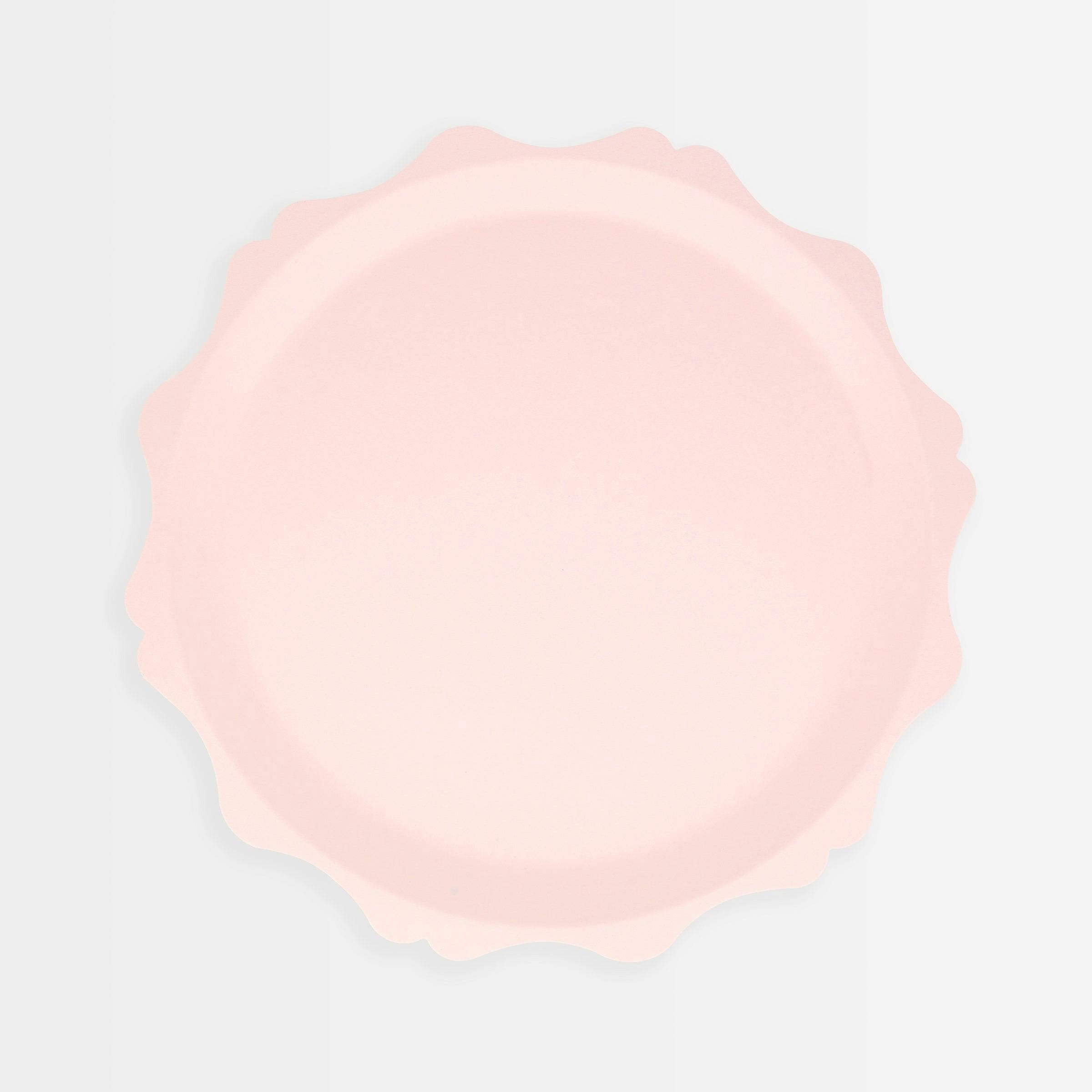 Pink Decorative Edge Compostable Side Plates