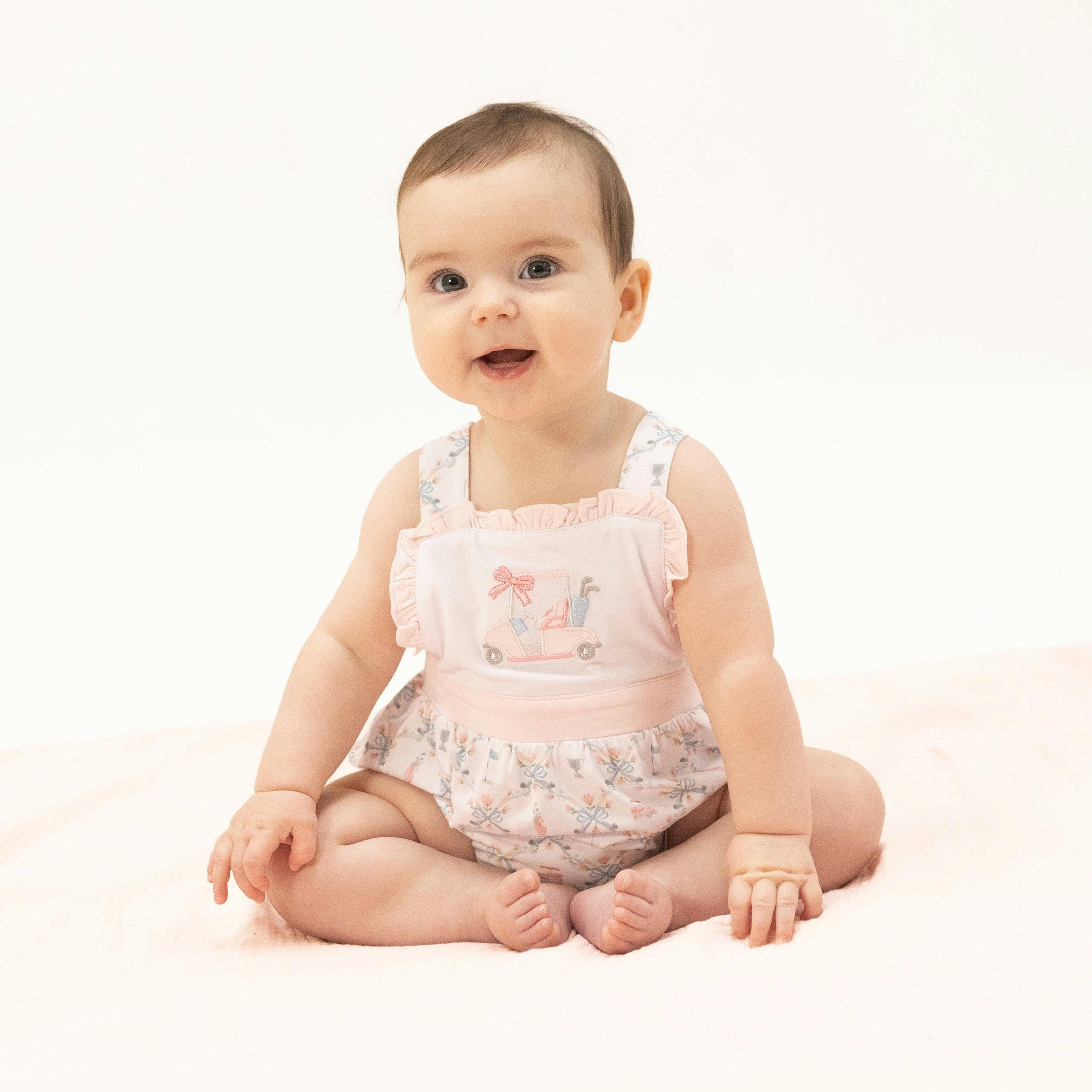 Golf Trellis Pink - Ruffle Bubble