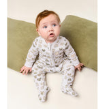 Mini Woof Squad Grey Zip-up Bodysuit