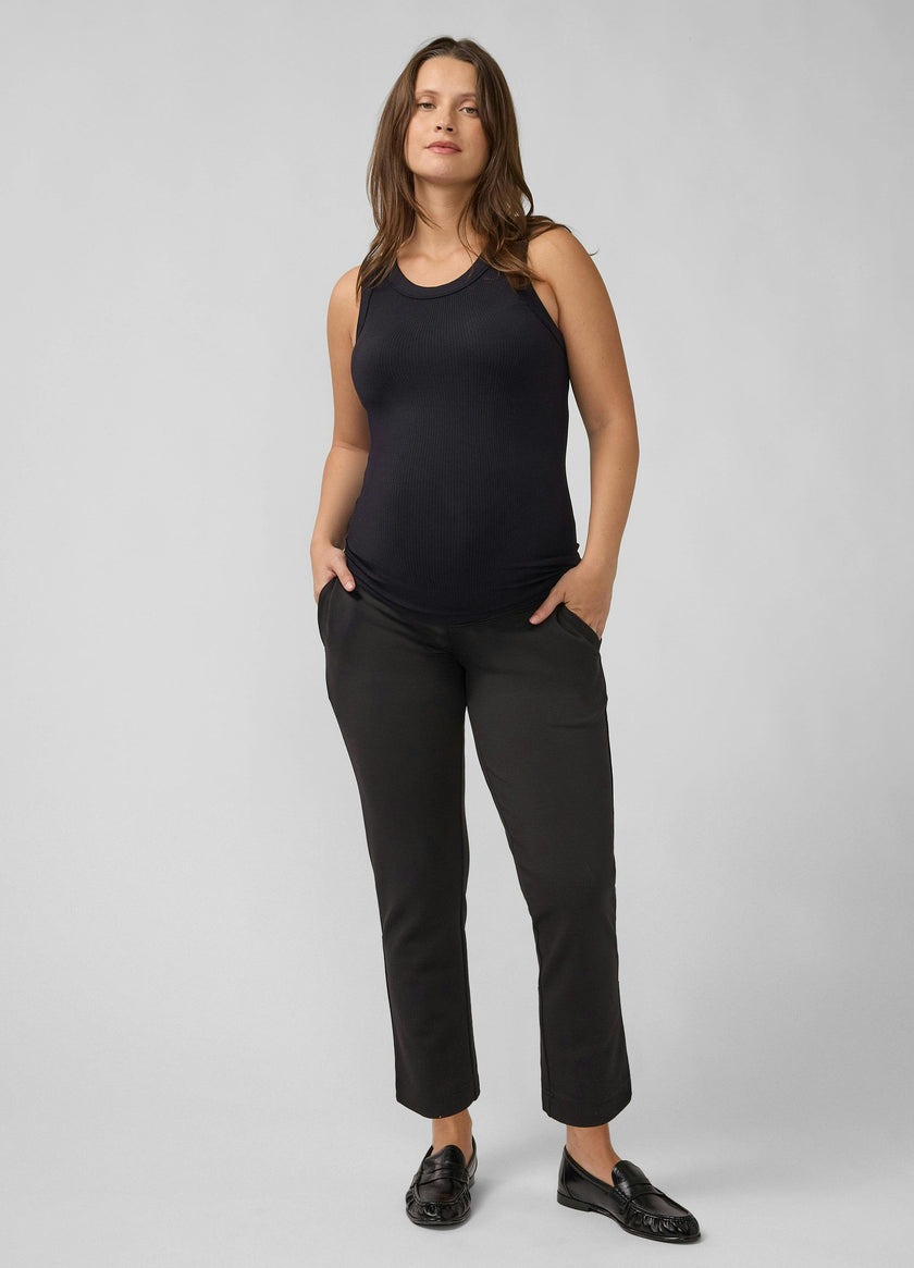 Slim Leg Ponte Maternity Ankle Pant