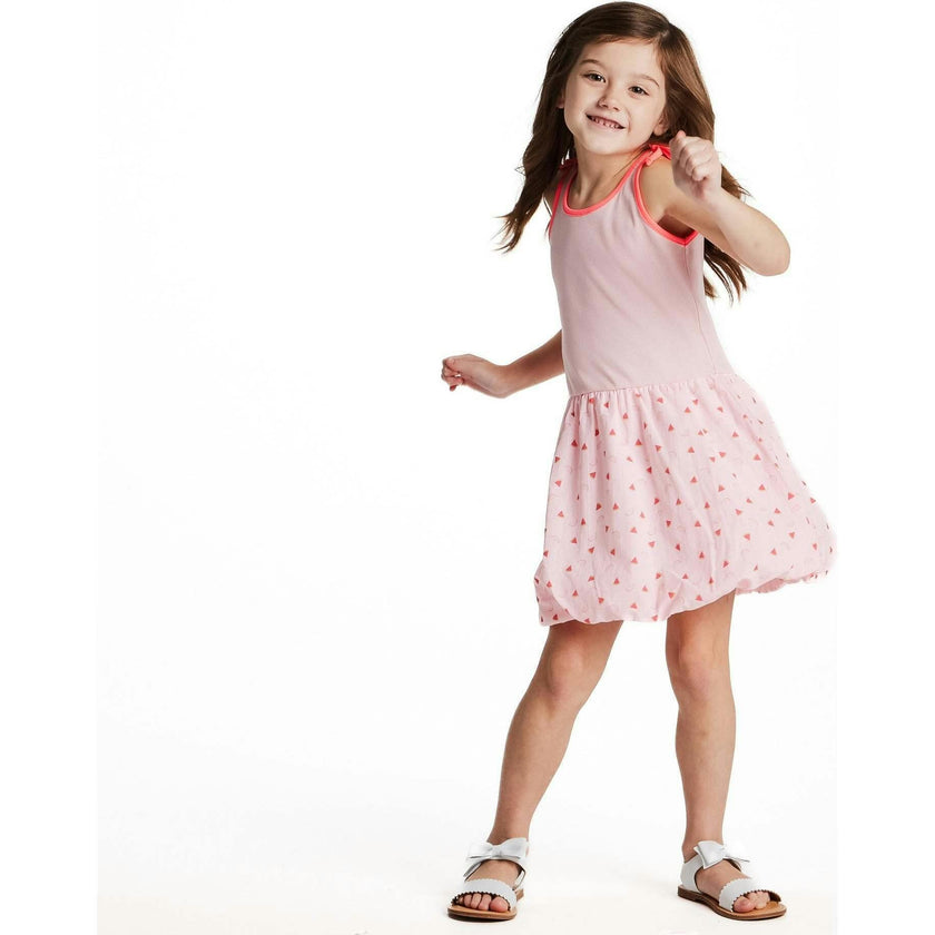 Girls Bubble Dress | Watermelon Rainbow Print