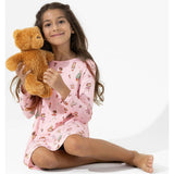 Nutcracker Pink Bamboo Girls' Long Sleeve Dress