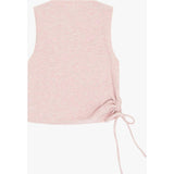 Tenly Hacci Rib  Drawstring Muscle Tank