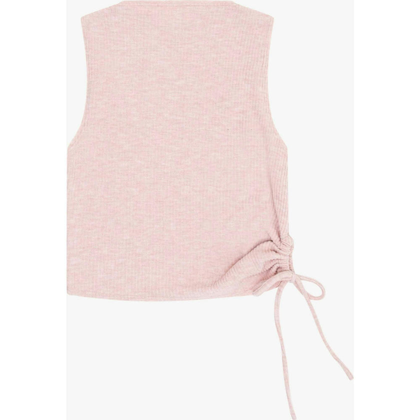 Tenly Hacci Rib  Drawstring Muscle Tank