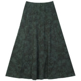 Stone Wash Maxi Pensil Skirt