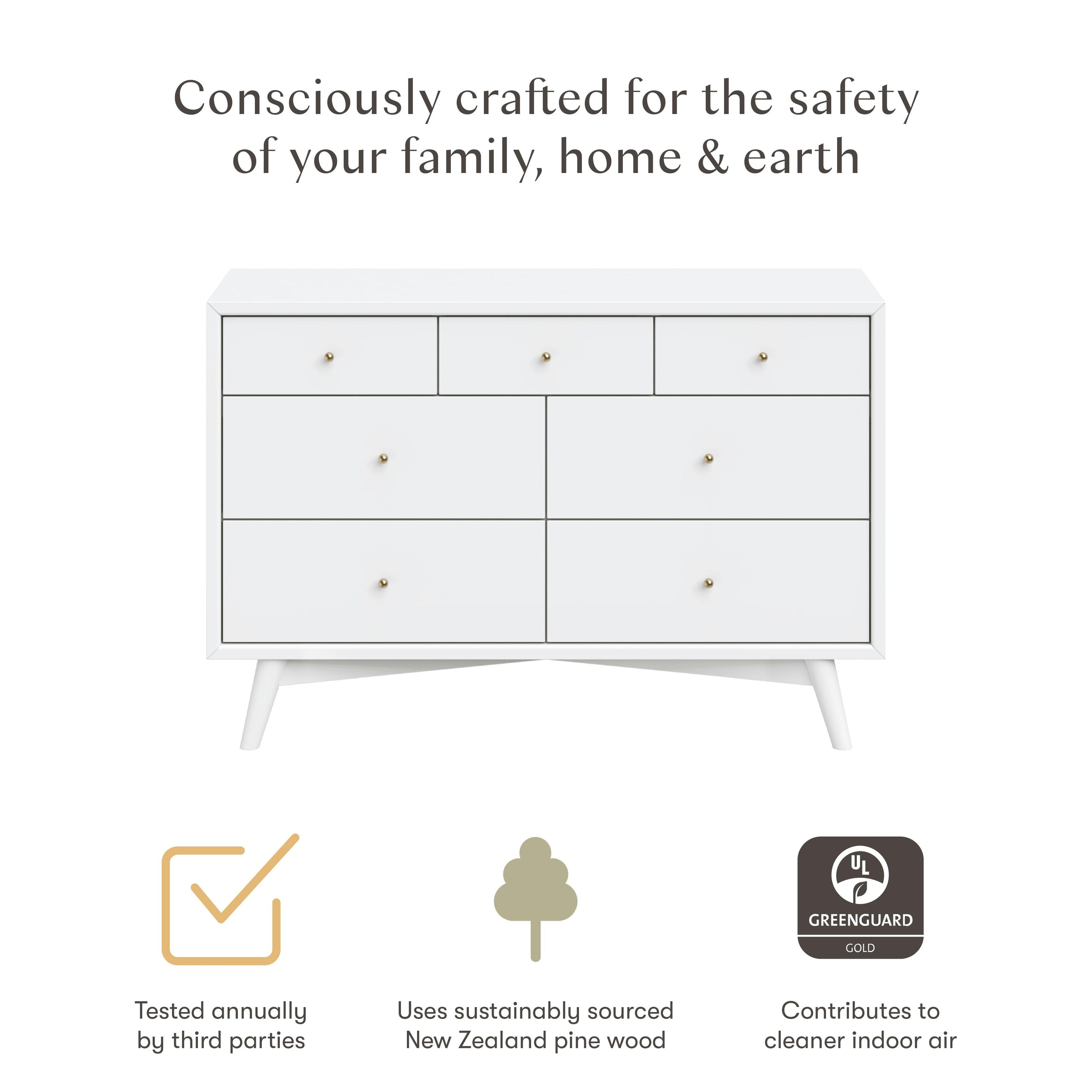 Palma 7-Drawer Wide Assembled Dresser (53