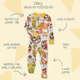 CRUZ Snug-fit Footed Baby Boys Pajamas