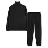 Black Cardigan Track Outfit Set