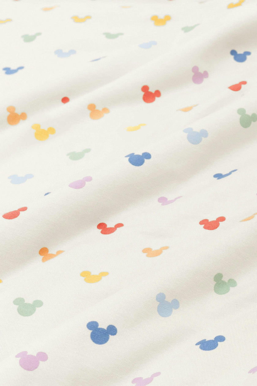 Flutter Sleeve Romper in Pastel Mickey Mouse