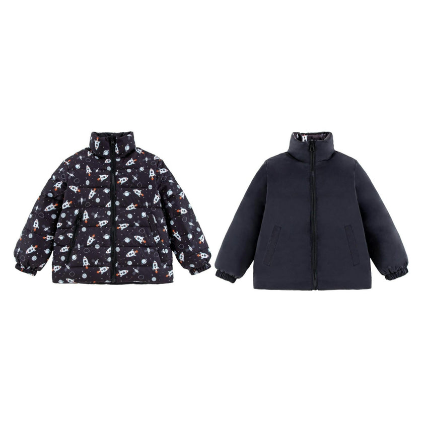 Blake Reversible Down Puffer, Black