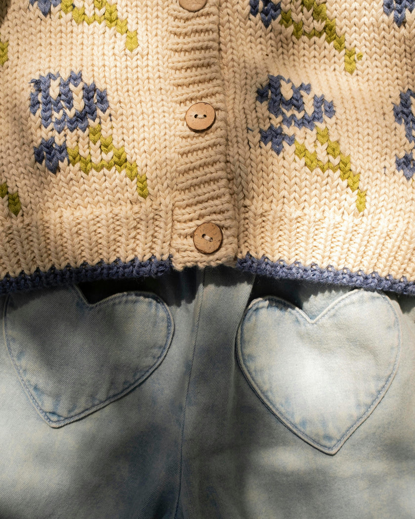 Ines Cardigan in Midnight Bloom