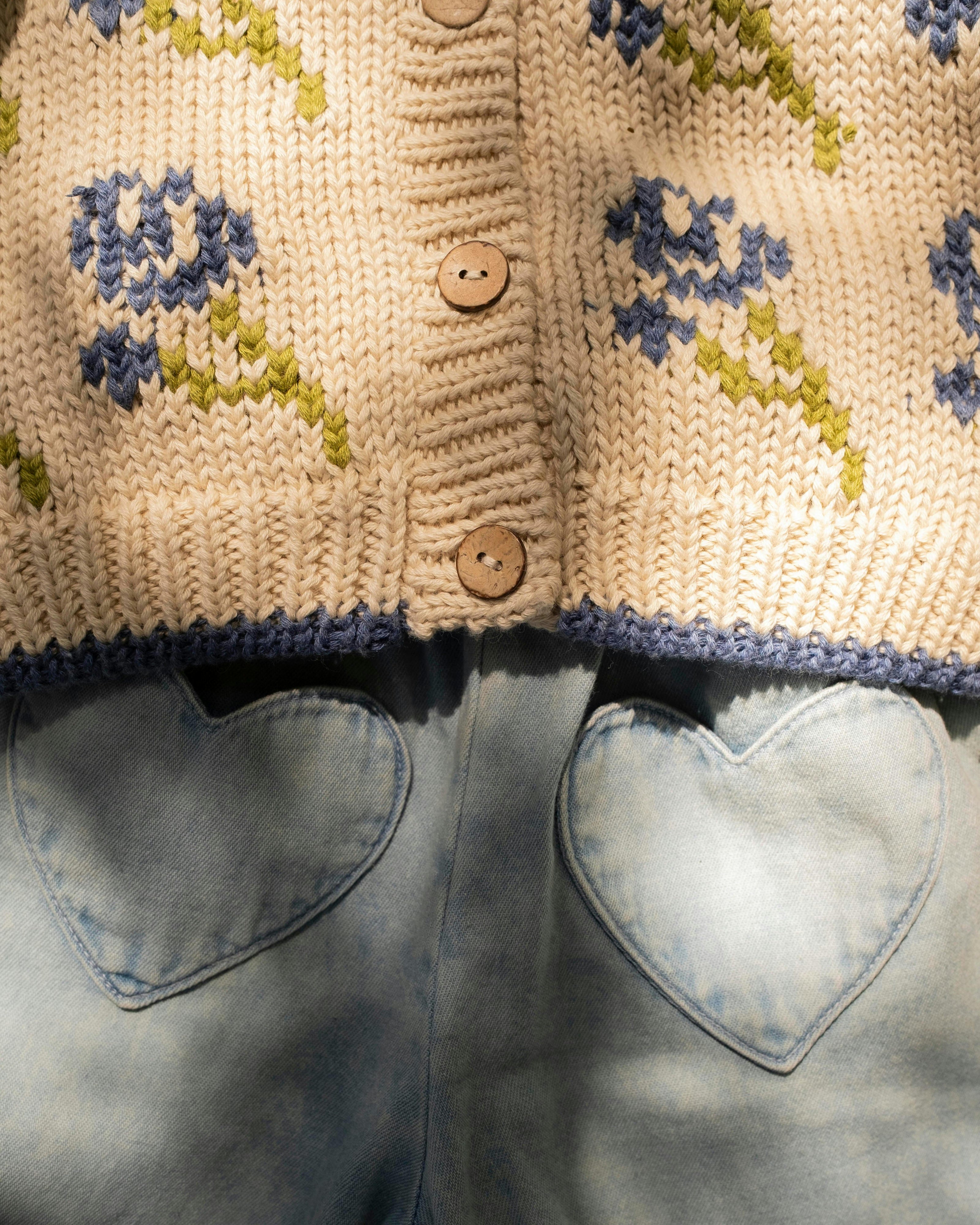 Ines Cardigan in Midnight Bloom