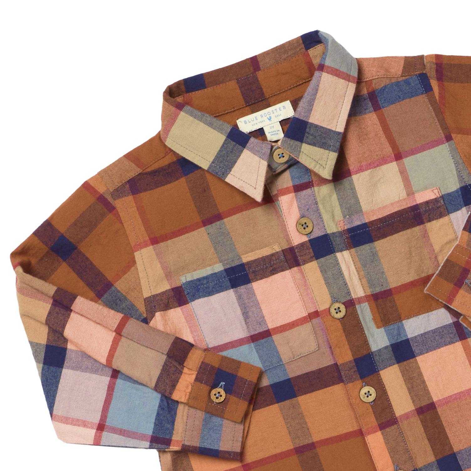Boys Long Sleeve Jack Shirt - Hayride Plaid