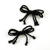 Halo Luxe Bea Braided Rope Double Clip Set - Black