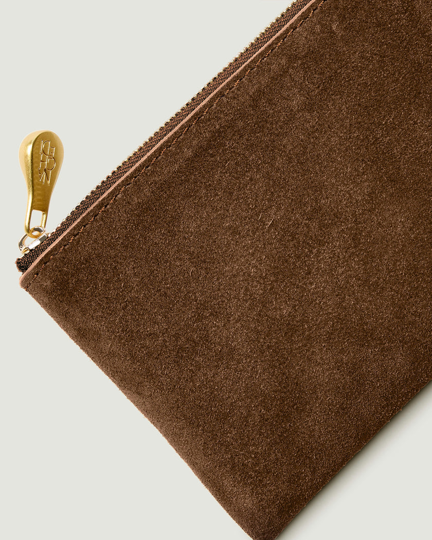 St. Barths Medium Tote Suede | Teak