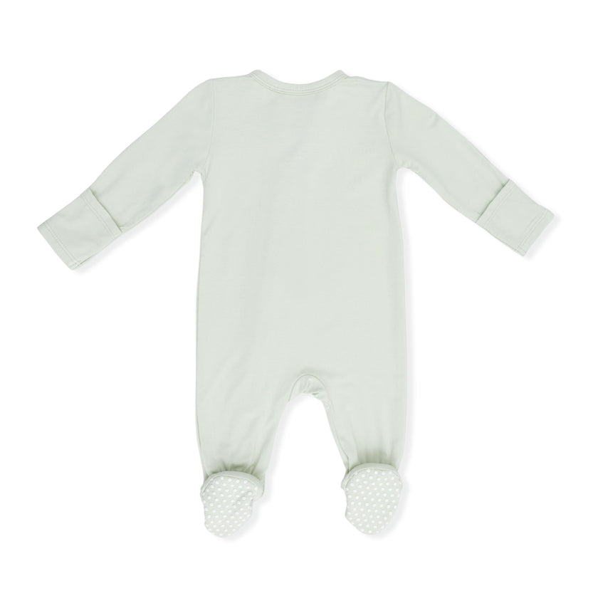 Solid Bok Choy - 2 Way Zipper Footie
