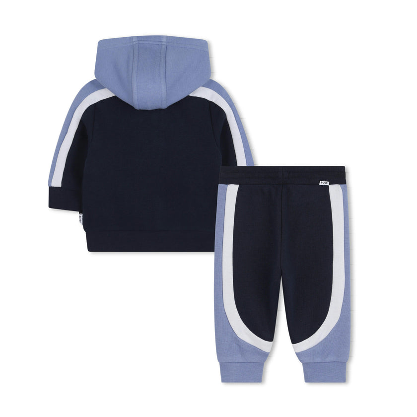 Dark Navy & Light Blue Panel Tracksuit