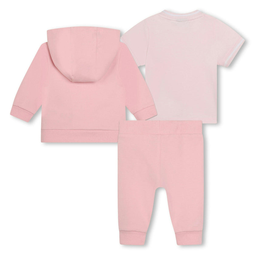 BOSS KIDSWEAR Pink Tracksuit And T-shirt Baby Set