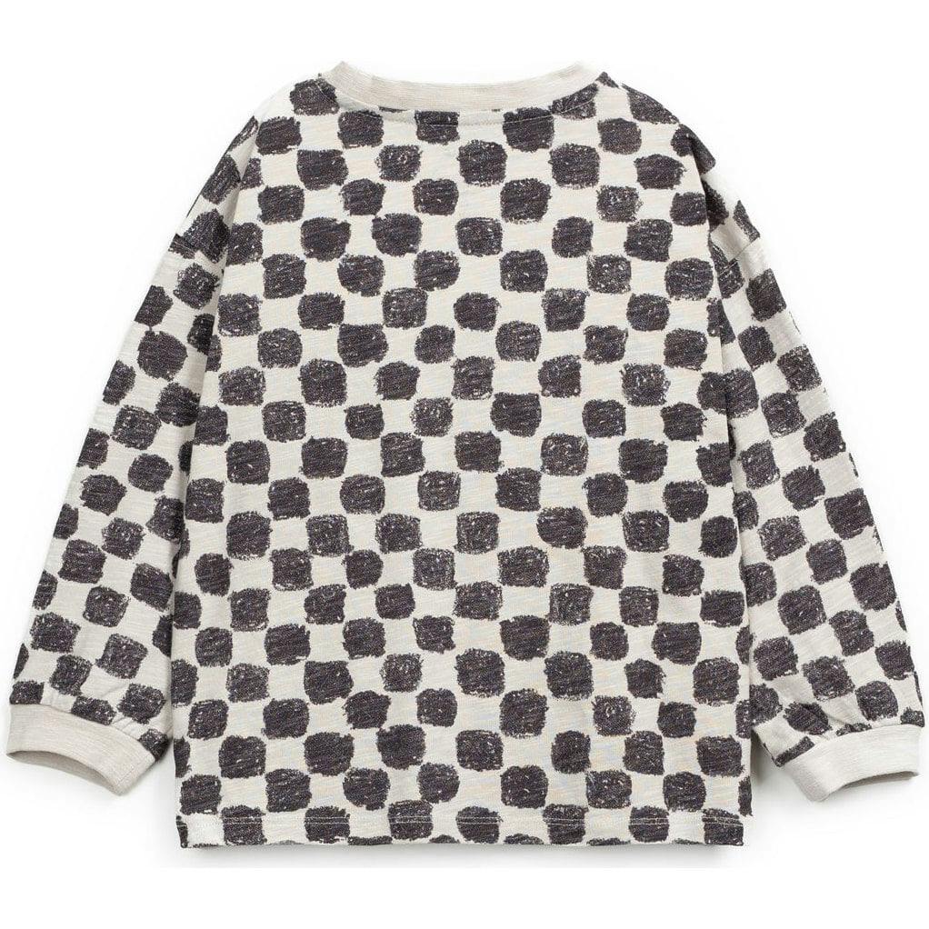 Checkered Print Long Sleeve T-Shirt