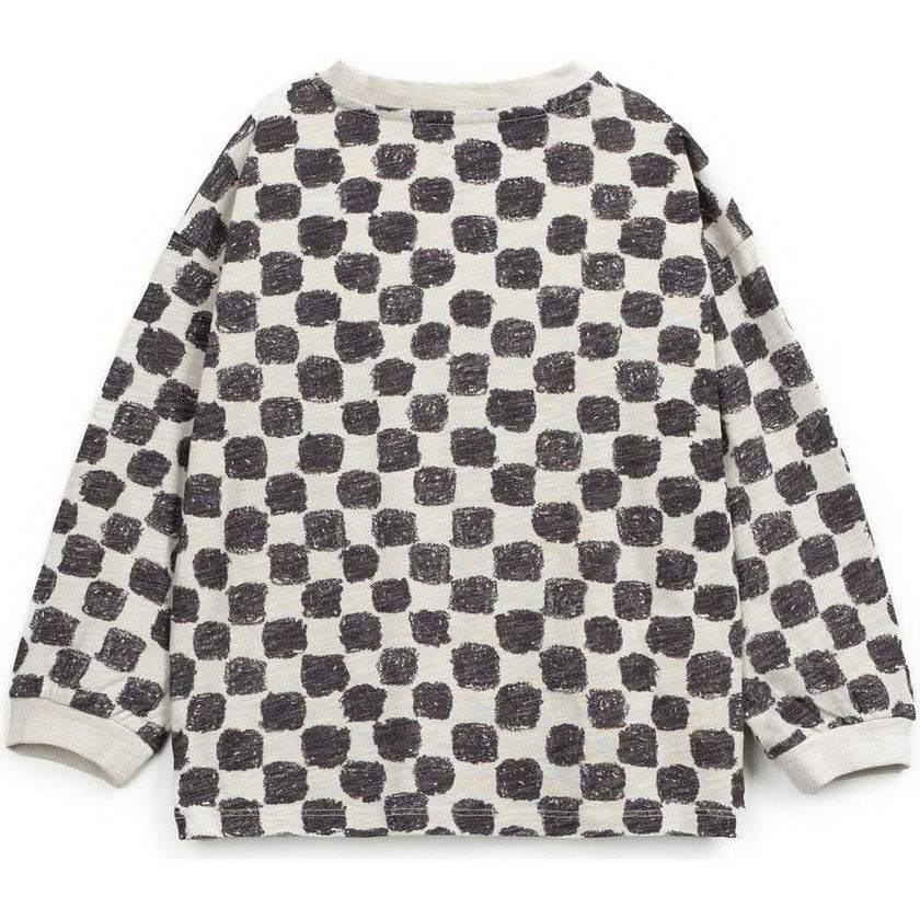 Checkered Print Long Sleeve T-Shirt
