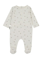 Dotty Boats Footie, White
