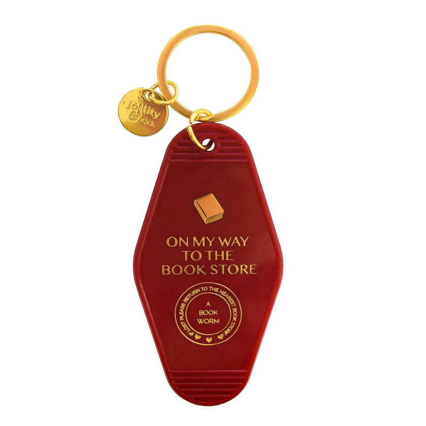 On My Way To The Book Store Keychain