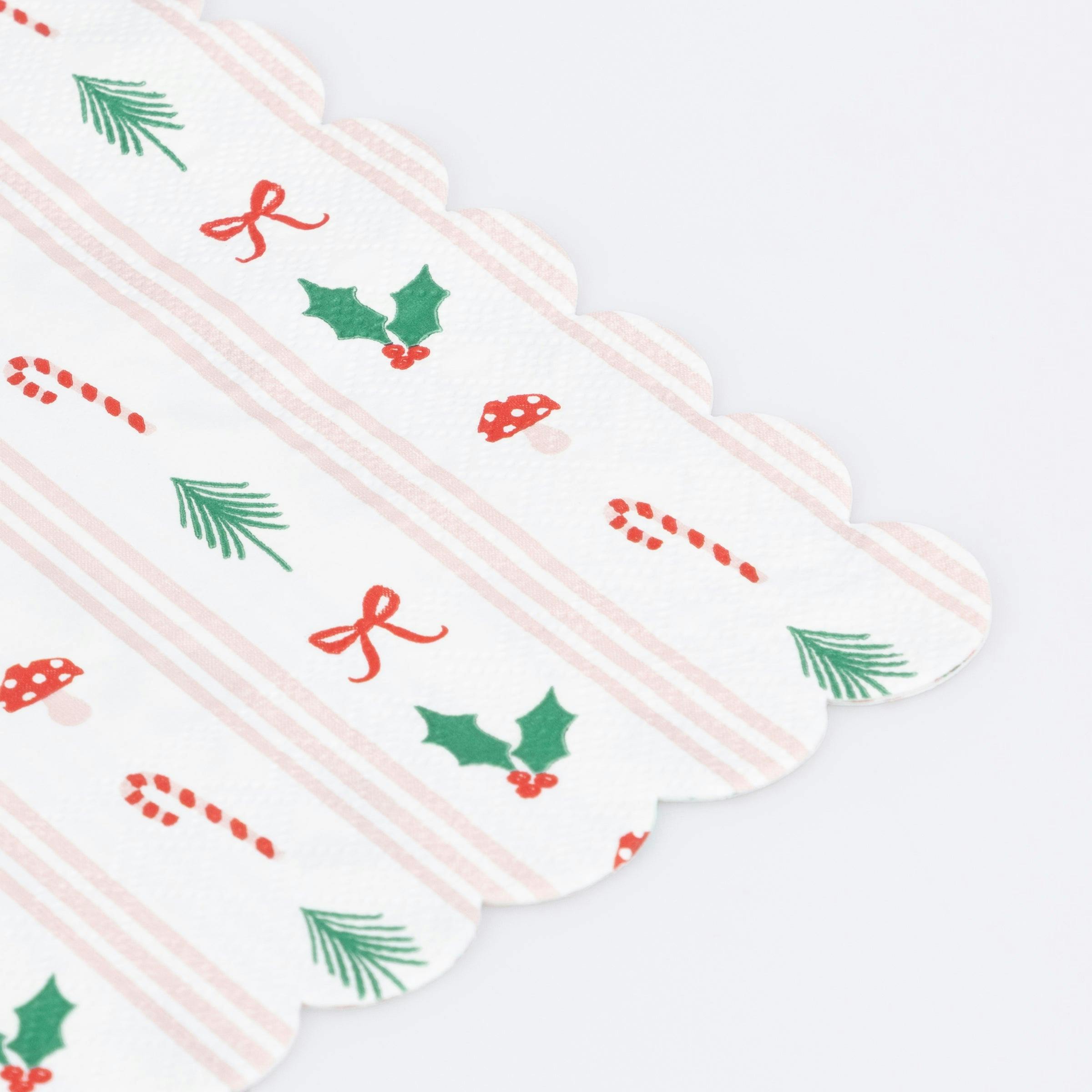 Festive Icon Stripes Large Napkins