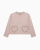 Frilly Heart Jersey Cardigan
