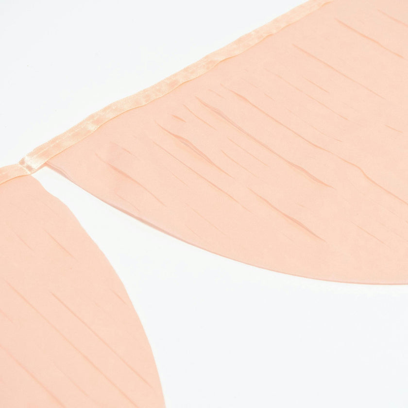 Peach Tissue Paper Scallop Garland Set