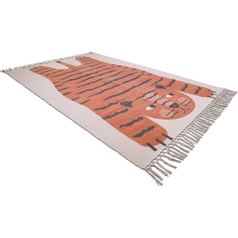 Hand-Woven Braided Tassel Rectangular Rug