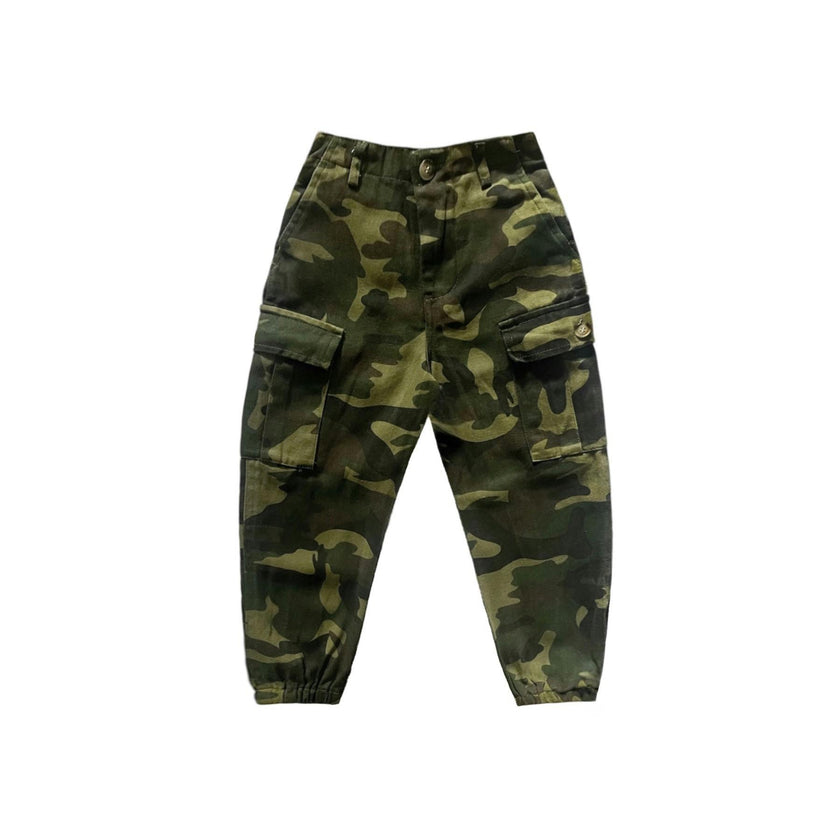 Camo Cargo Cotton Jogger Pants